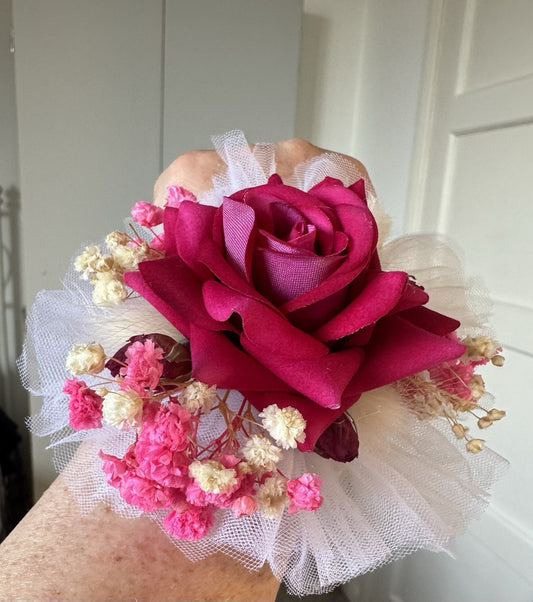 Buy 2 Get 2 Free Wrist Corsage Artificial With Dried Flowers For Bridesmaids