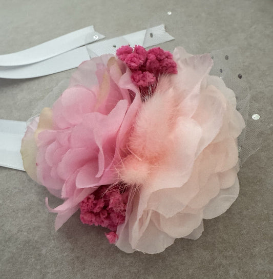 Wrist Corsage Artificial With Dried Flowers For Bridesmaids,mother’s Bride