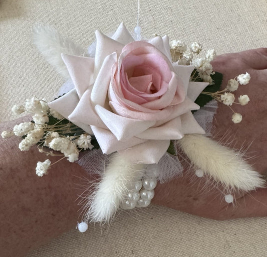 Buy 2 Get 2 Free Wrist Corsage For Bridesmaids Artificial Rose And Dried Flowers