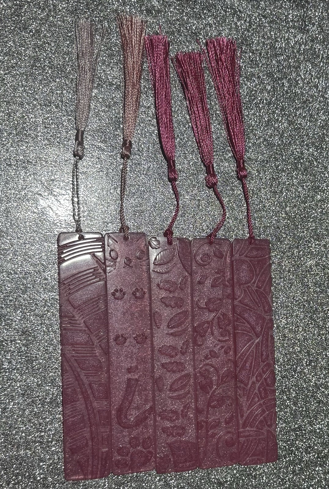 5 Pieces Handmade Unique Custom Resin Bookmark with Tassels for Women Girls Gift