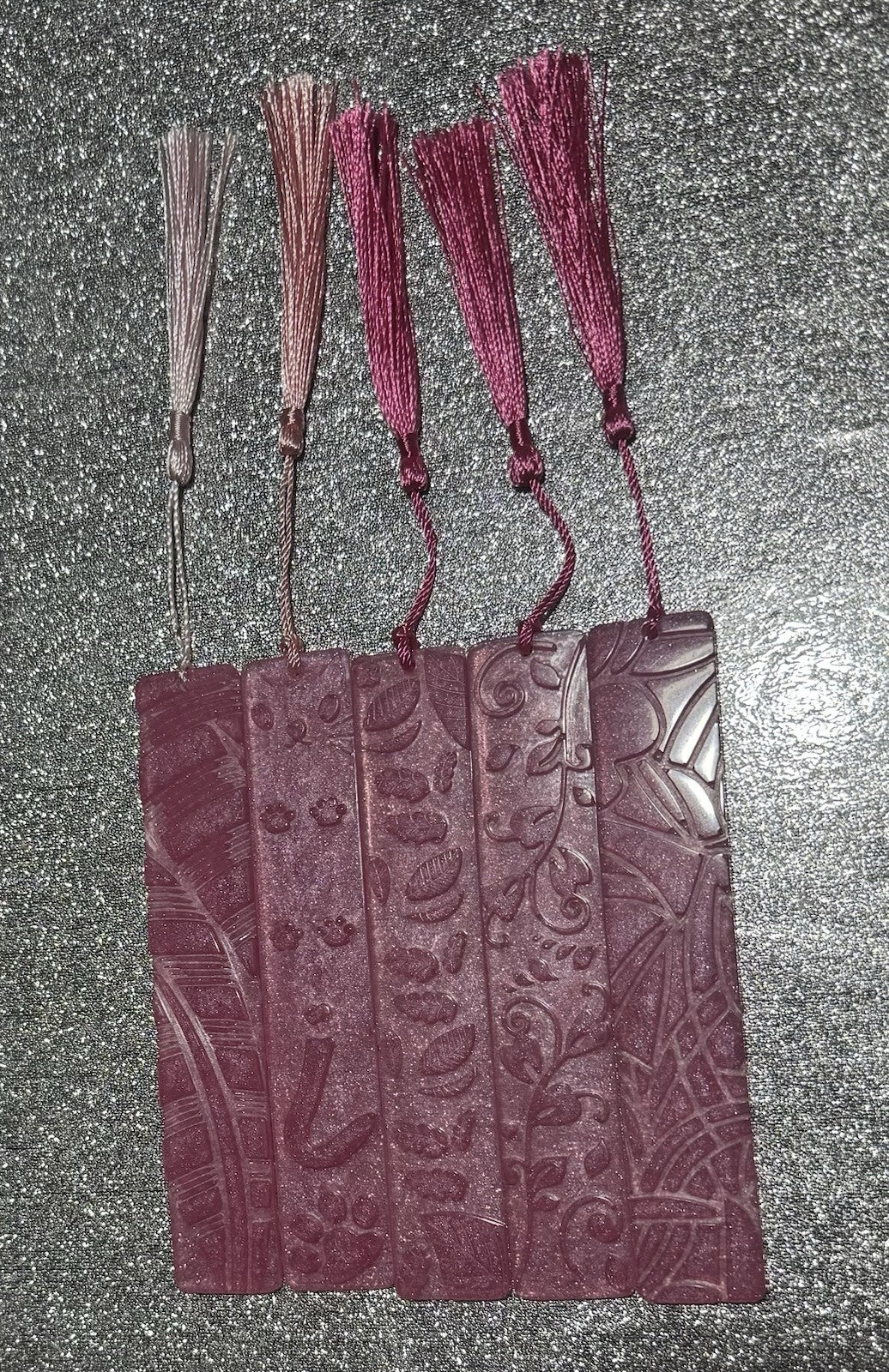 5 Pieces Handmade Unique Custom Resin Bookmark with Tassels for Women Girls Gift