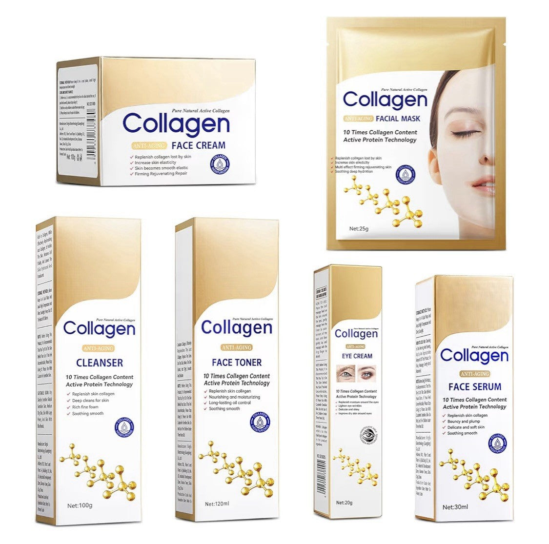7 Pieces Collagen Skin Care Set Anti Aging Skincare Set for Wrinkles All Skin