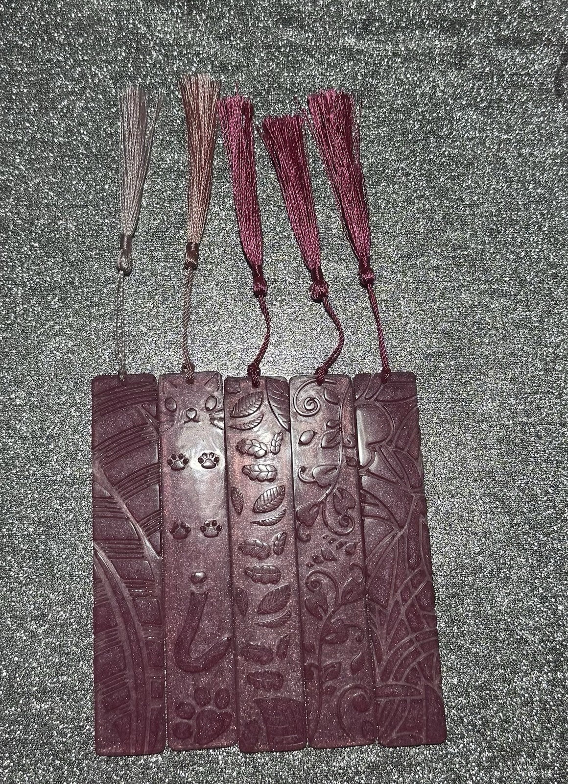 5 Pieces Handmade Unique Custom Resin Bookmark with Tassels for Women Girls Gift