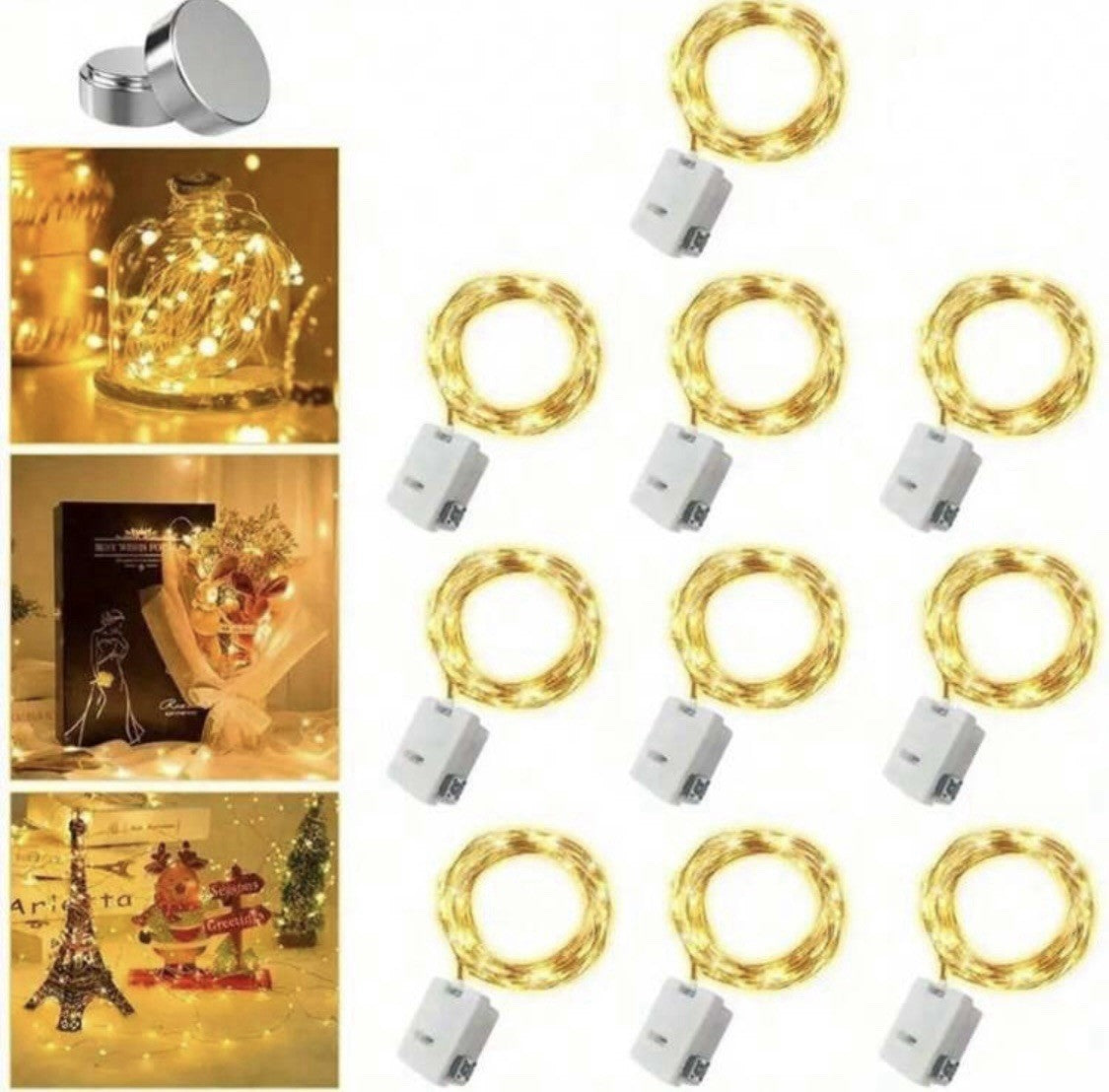 10pcs LED String Lights Atmosphere Small Light Battery Powered Fairy Lights