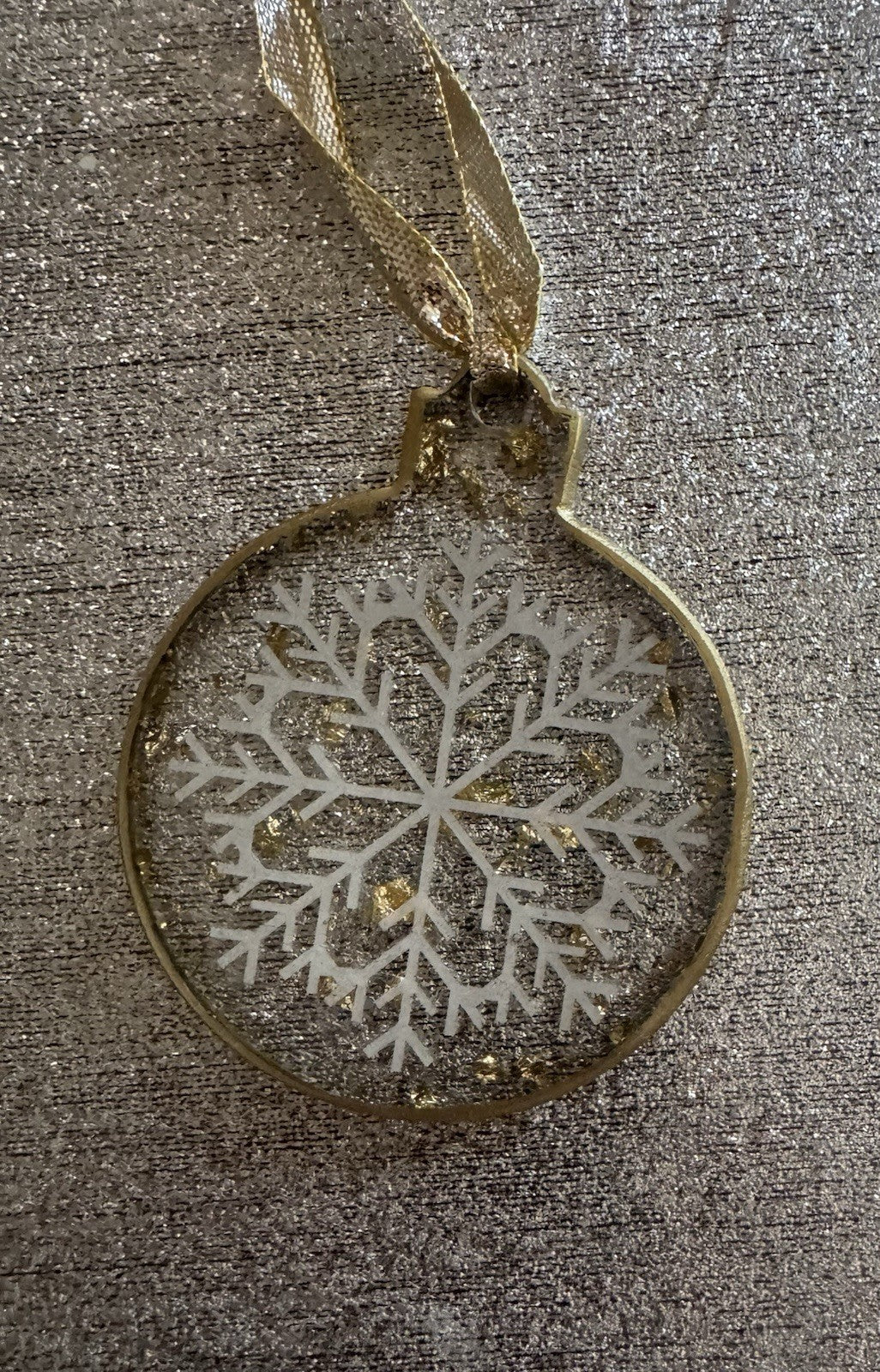 6 Pieces Flat Bauble Christmas Tree Decoration Ornaments Resin Baubles Hanging