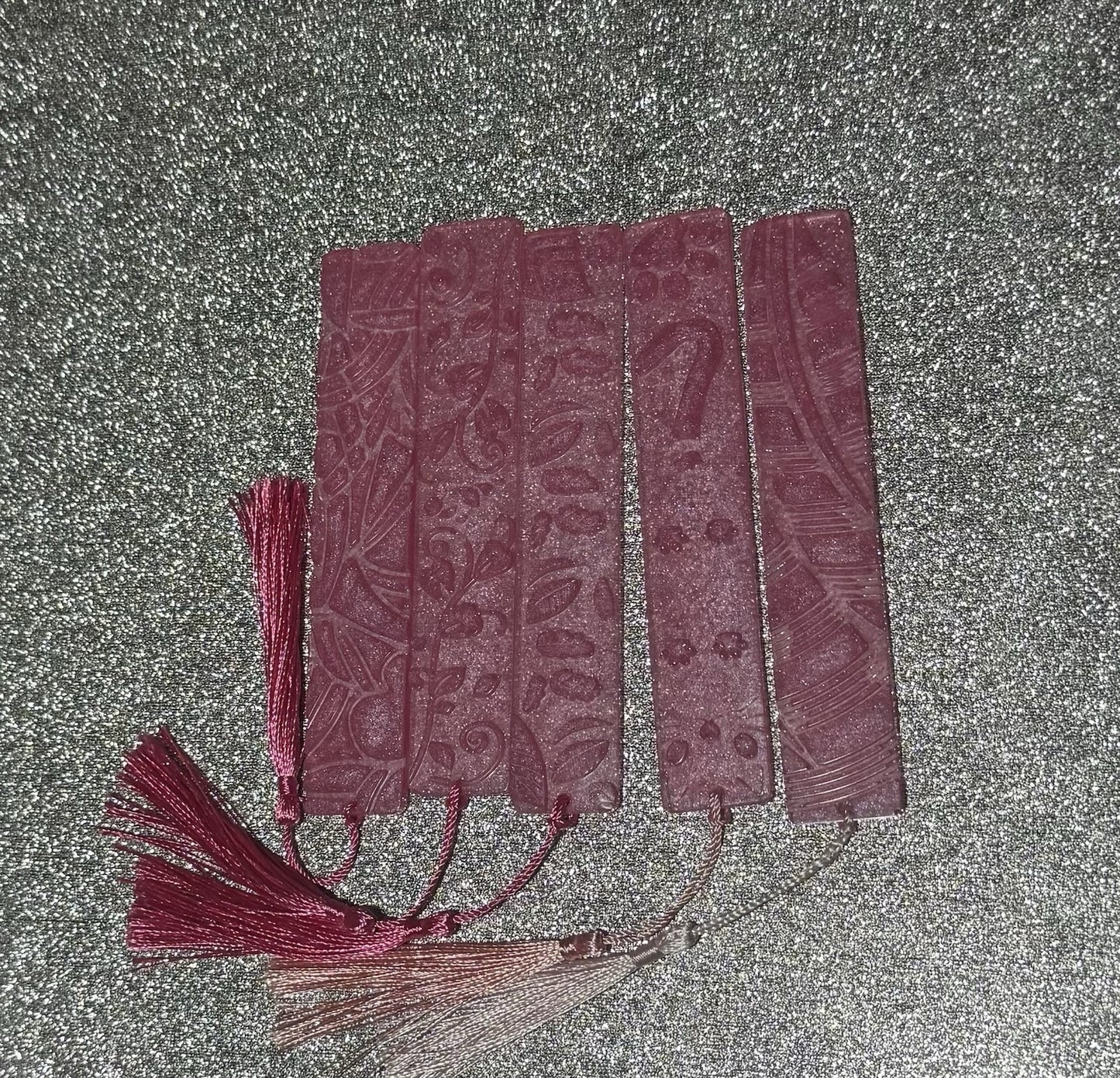 5 Pieces Handmade Unique Custom Resin Bookmark with Tassels for Women Girls Gift
