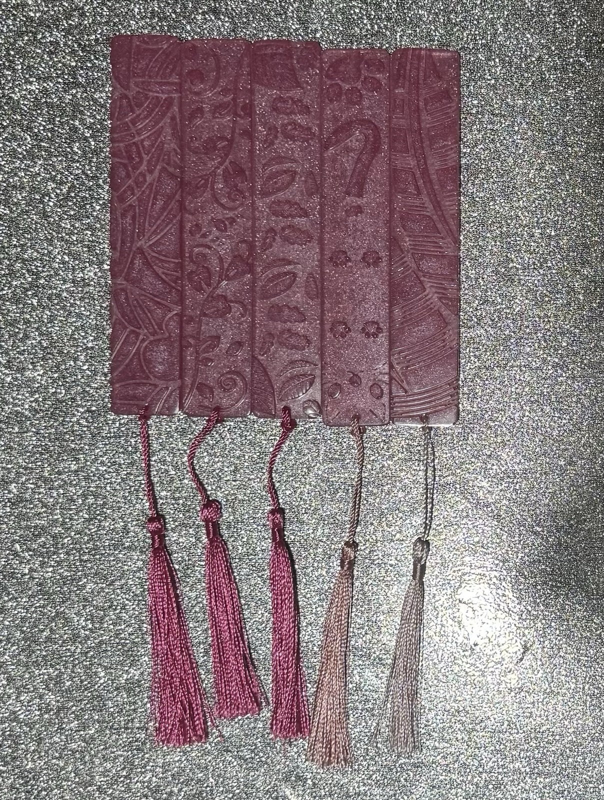 5 Pieces Handmade Unique Custom Resin Bookmark with Tassels for Women Girls Gift