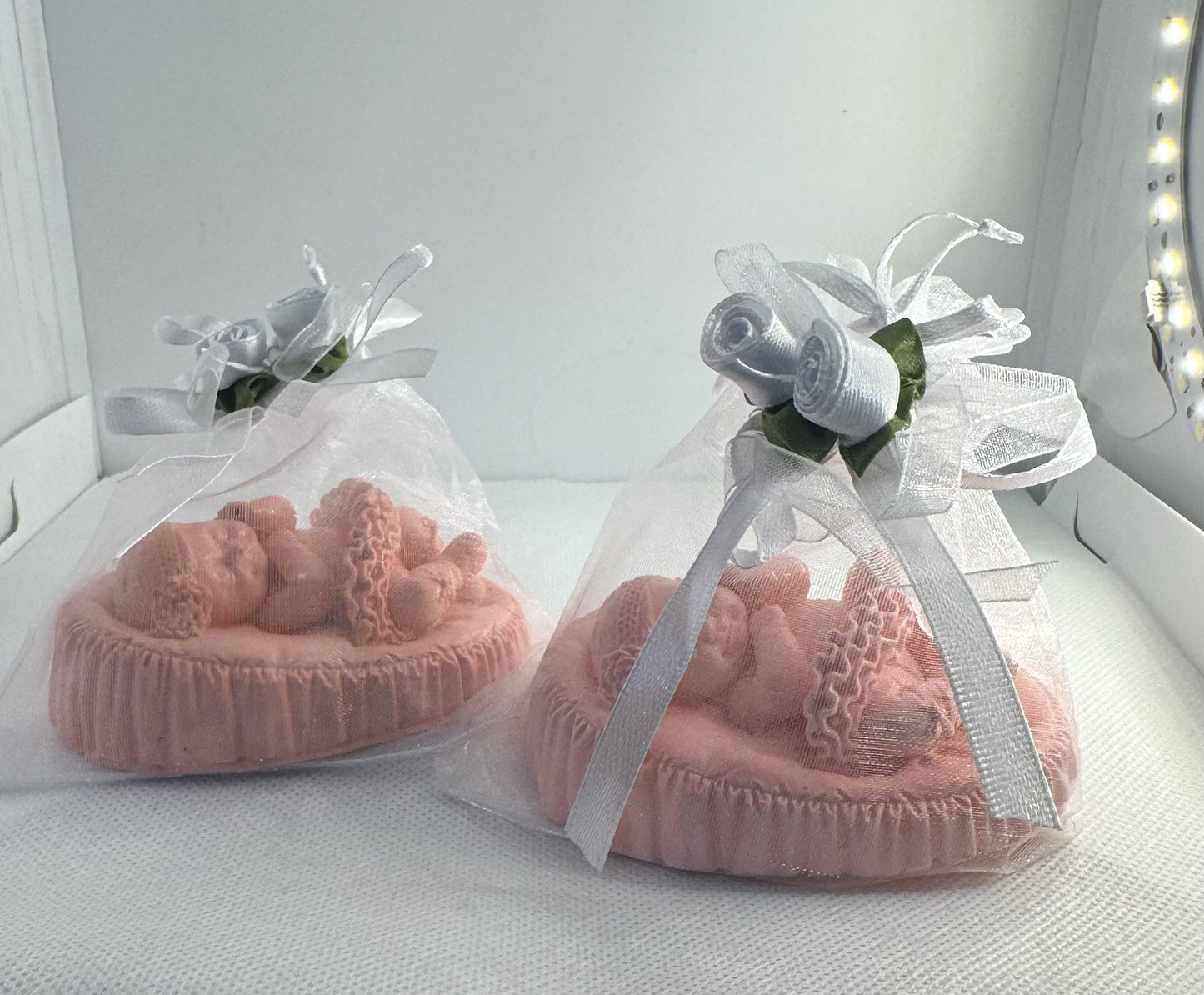 10 Baby Shower Favors for Girl – Pink Eco Resin Christening/Baptism Gift